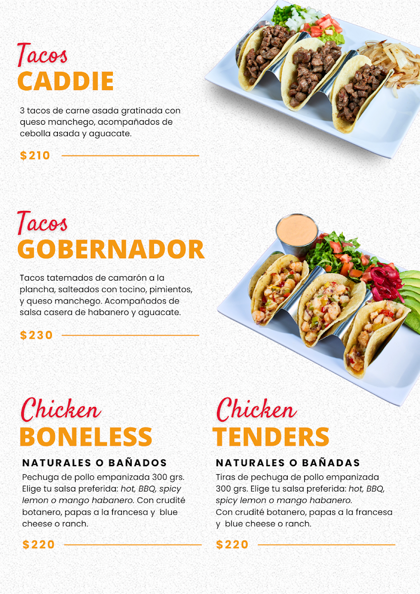 Tee Zone Sports Botanero Menu - Image 5
